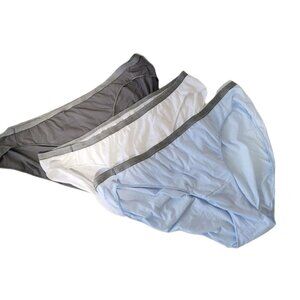 Hanes Just My Size Panties 14 Women's Lot Of 3 Cotton Underwear Gray Blue White
